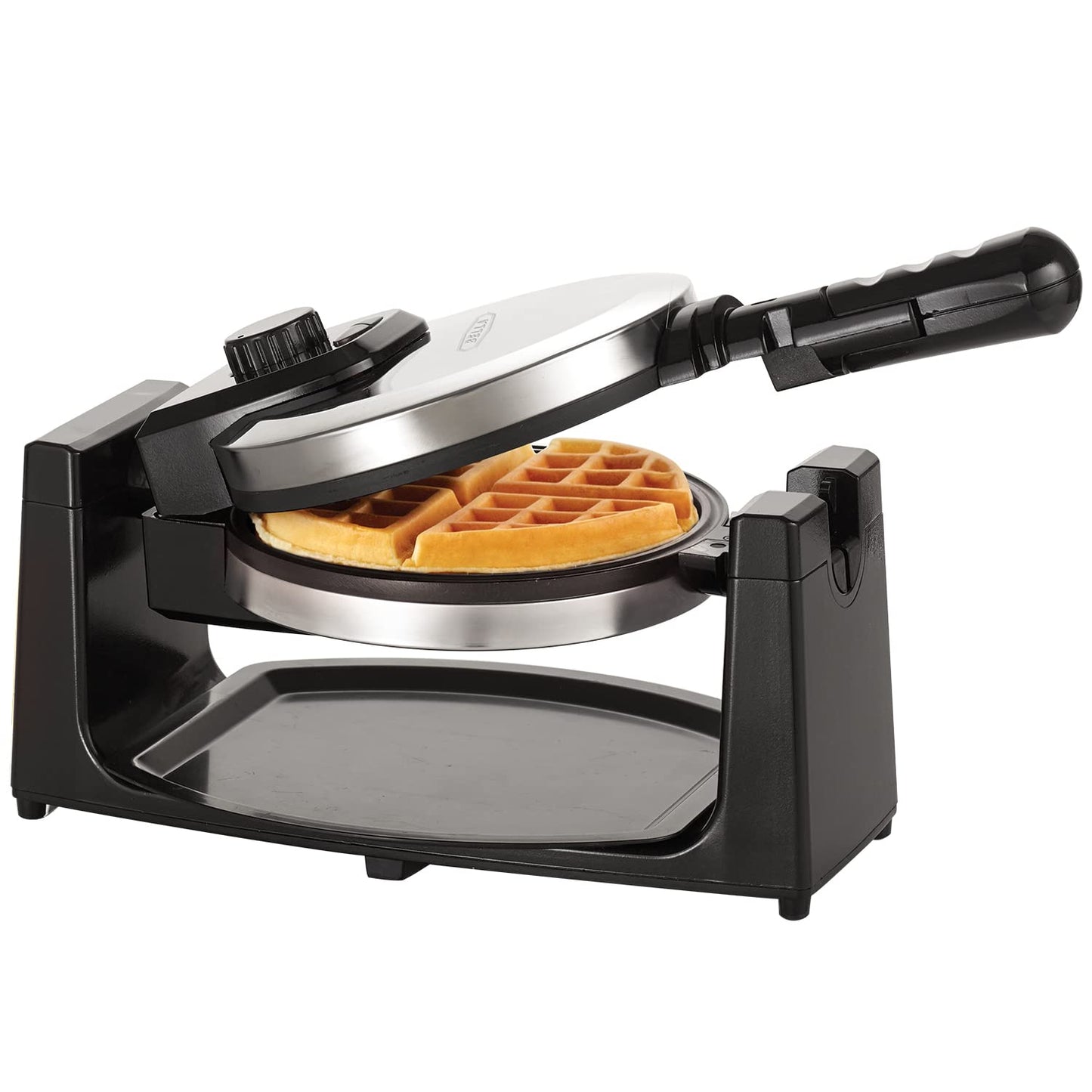 Classic Rotating Belgian Waffle Maker with Nonstick Plates, Removable Drip Tray, Adjustable Browning Control and Cool Touch Handles, Stainless Steel