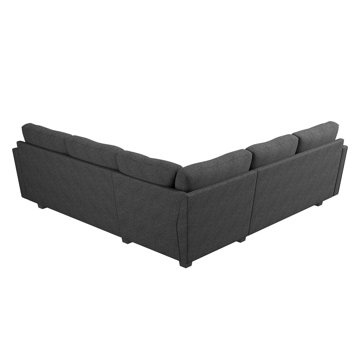 Convertible Sectional Sofa L Shaped Couch for Small Apartment Reversible Sectional Couches for Living Room,Dark Grey